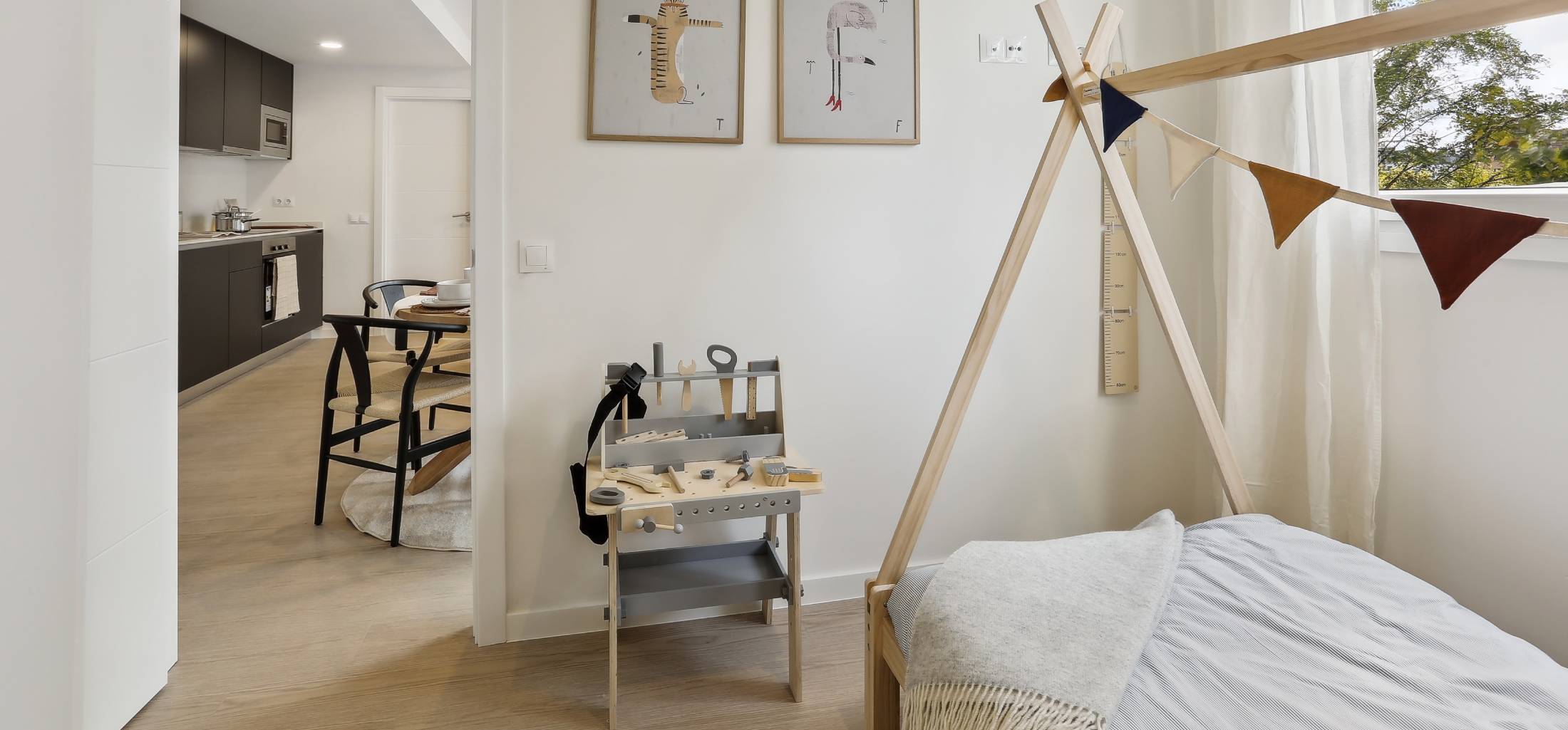 Piso en alquiler de 2 habitaciones y 2 baños en obra nueva NUVE, Ensanche de Vallecas