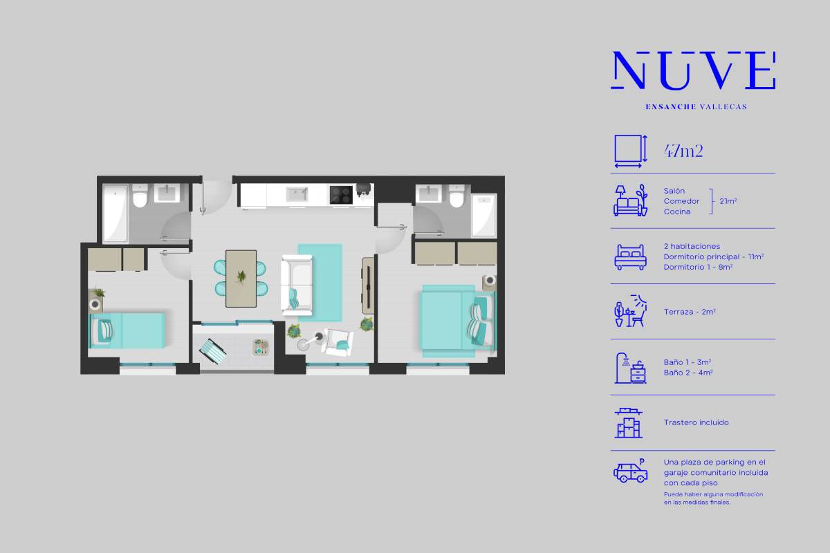 Mapa estructura vivienda | NUVE Vallecas 