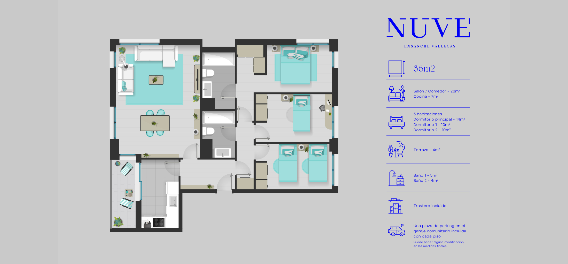 Mapa estructura vivienda | NUVE Vallecas 