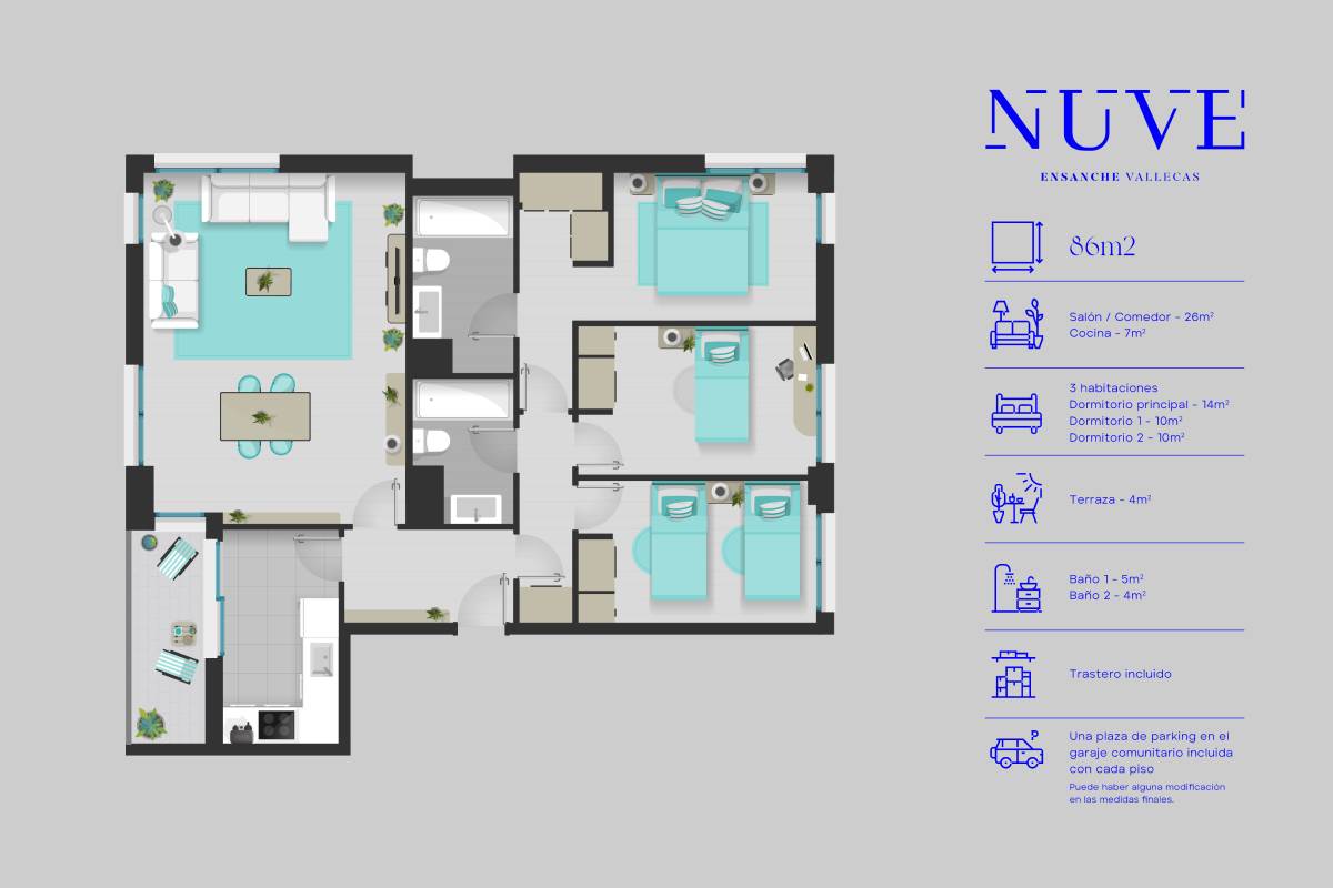 Mapa estructura vivienda | NUVE Vallecas 